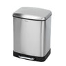 Papeleira com pedal Easy Close Studio Duo em aço inoxidável, 2 x 20 litros.