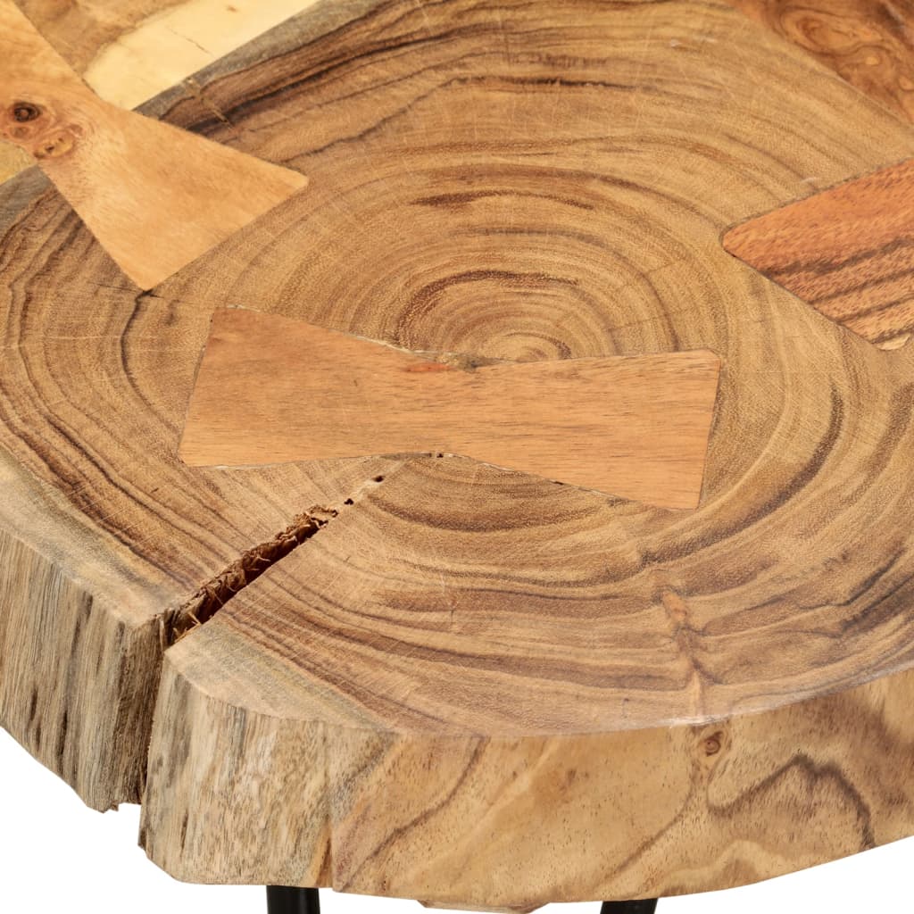 Mesa De Centro 4 Troncos Madera Maciza Acacia 36 Cm_2