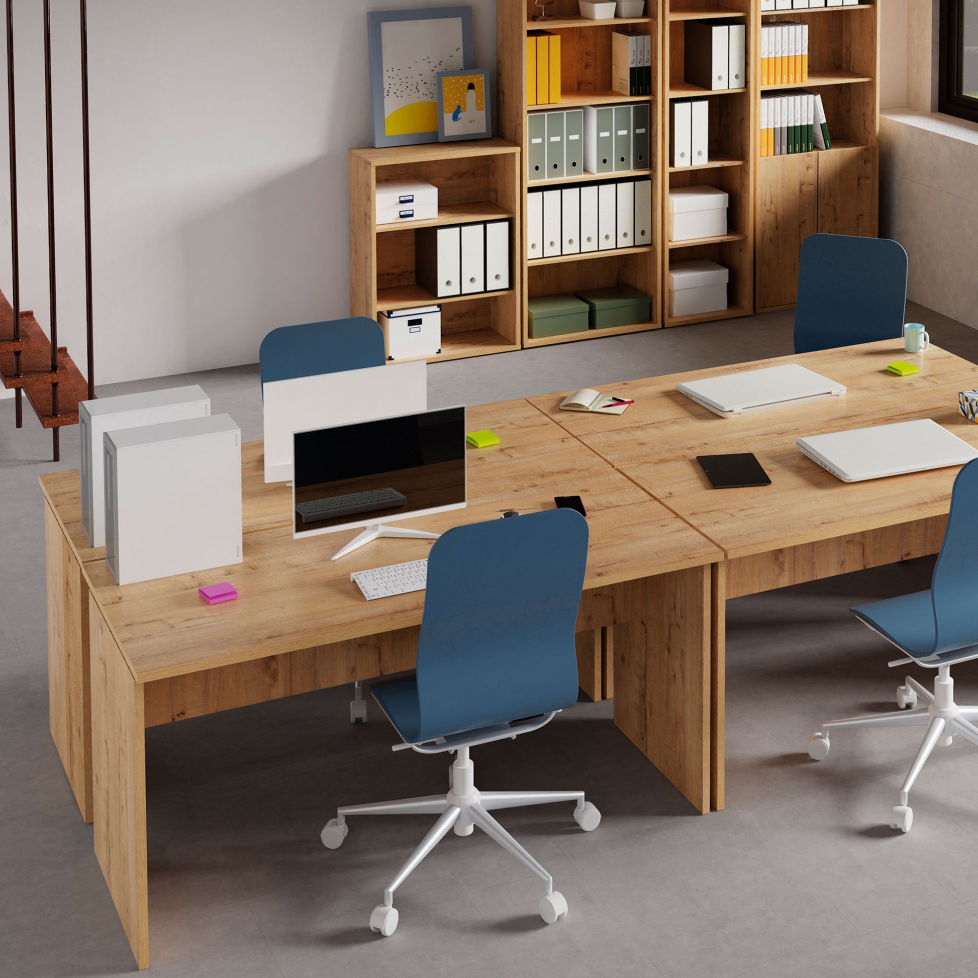 Escritorio, Mesa De Ordenador Oficina, Estudio 76 X 155 X 68 Cm, Despacho, Habitación, Desk, Briebe, Zenith, Madera_2