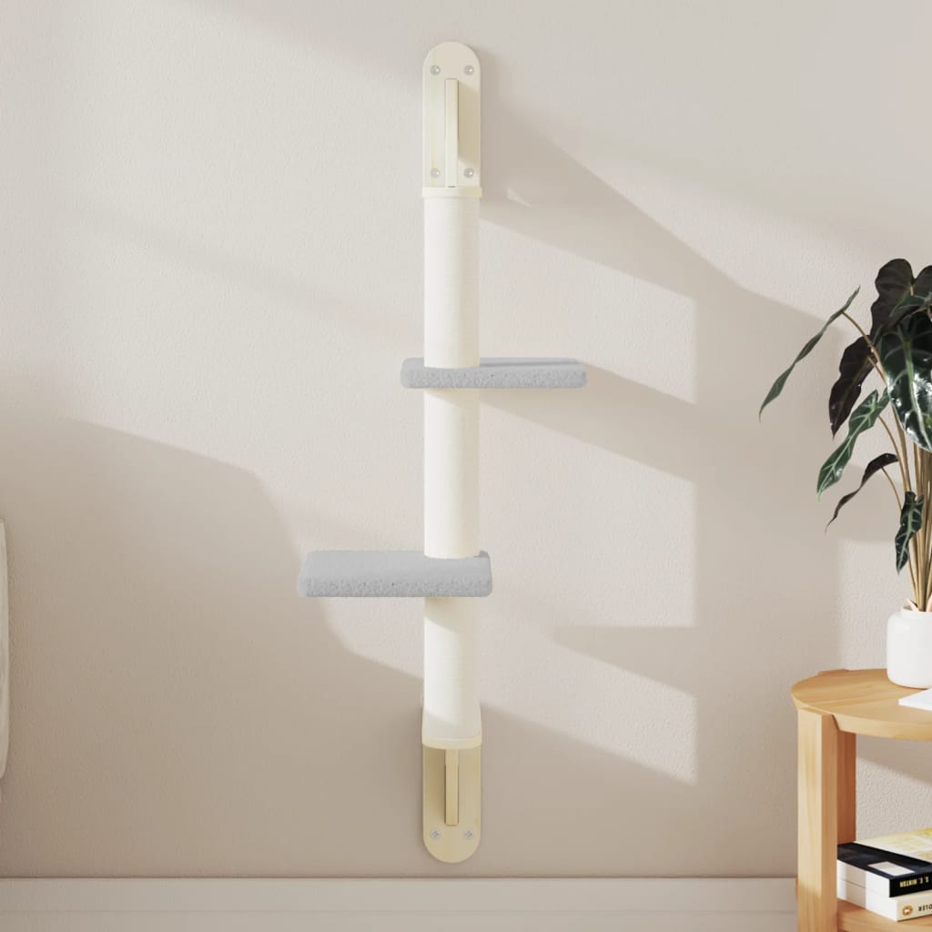 Árbol Rascador Para Gatos De Pared Gris Claro 108 Cm_1