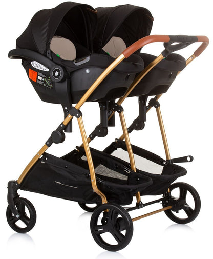 Carrito De Bebé Gemelar Dúo Smart Con 2 Grupo 0+ Obsidian Gold_4