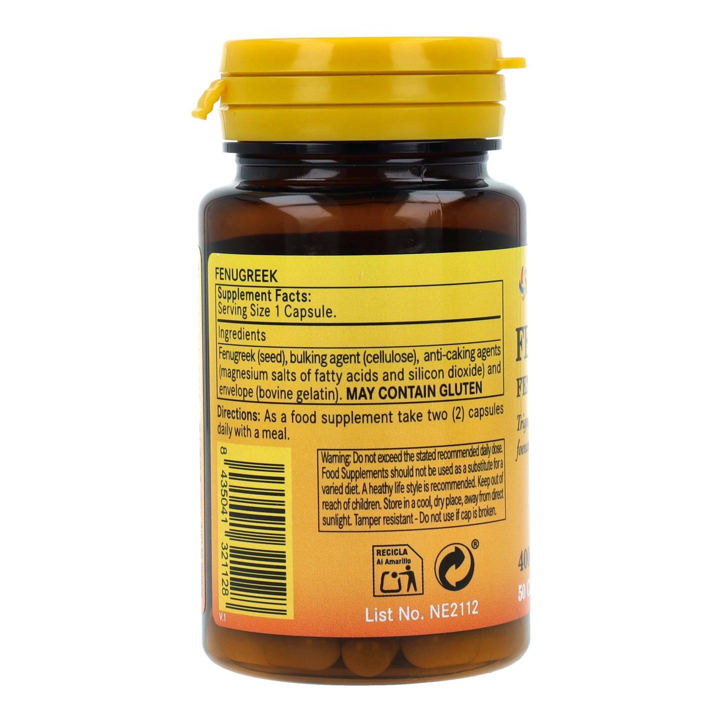 Feno-grego 400 mg Nature Essential, 50 cápsulas