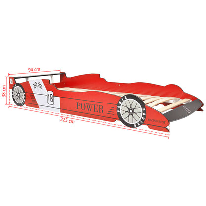 Cama Con Forma De Coche De Carreras Para Niños Roja 90x200 Cm / Vetonek_2