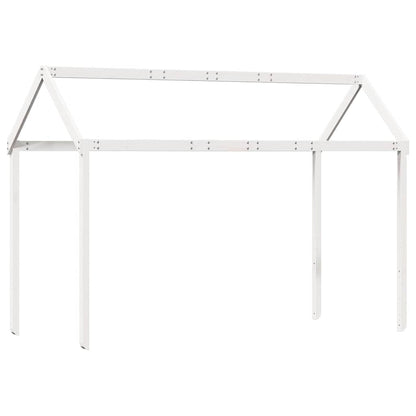 Techo De Cama Infantil Madera Maciza Blanco 217x85,5x154 Cm_5