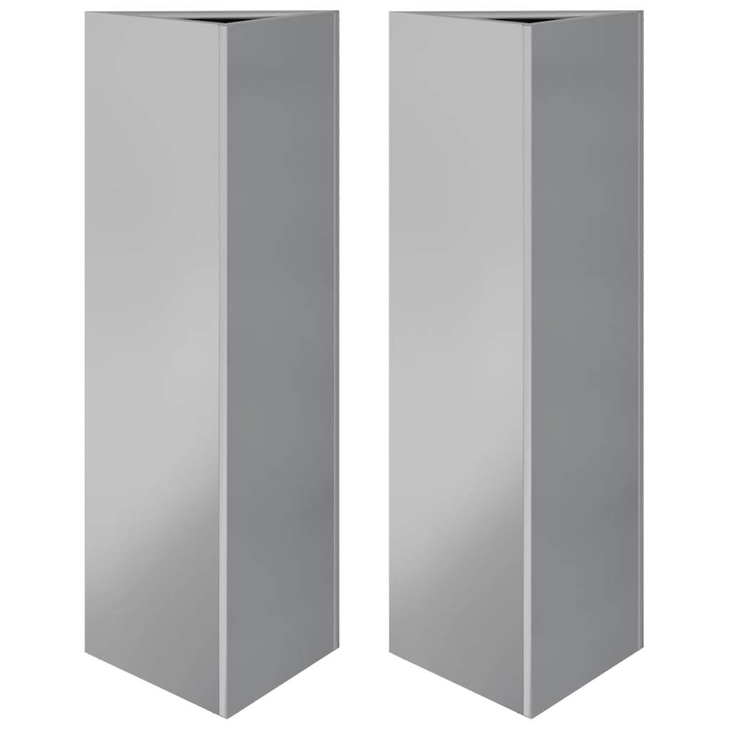 Jardineras Triangulares 2 Uds Acero Galvanizado 30x26x75 Cm_0