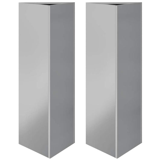 Jardineras Triangulares 2 Uds Acero Galvanizado 30x26x75 Cm_0