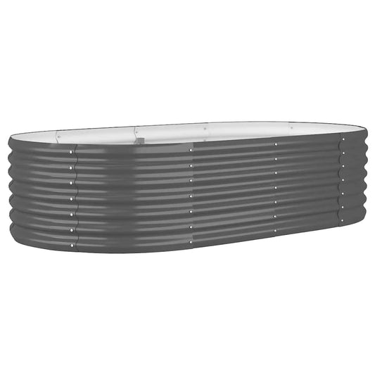 Jardinera Arriate Acero Galvanizado Antracita 152x80x36 Cm_0