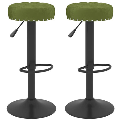 Taburetes De Cocina 2 Uds Terciopelo Verde Claro_0
