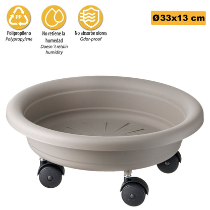 Platillo Para Maceta Con Ruedas Para Facilitar Su Traslado Ø 33 Cm_2