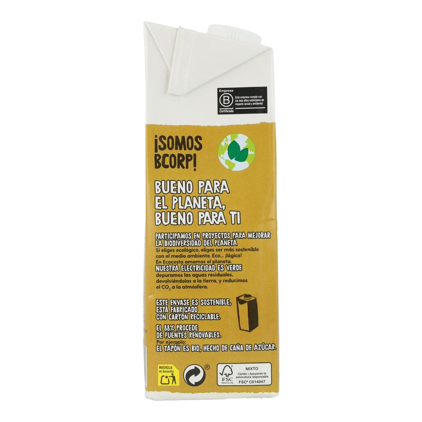 Bebida de Amêndoa Biológica 0% Açúcar, 1L Ecocesta