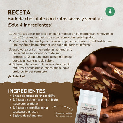 Pepitas de Chocolate 85% cacau ECO Planeta Huerto 200 g