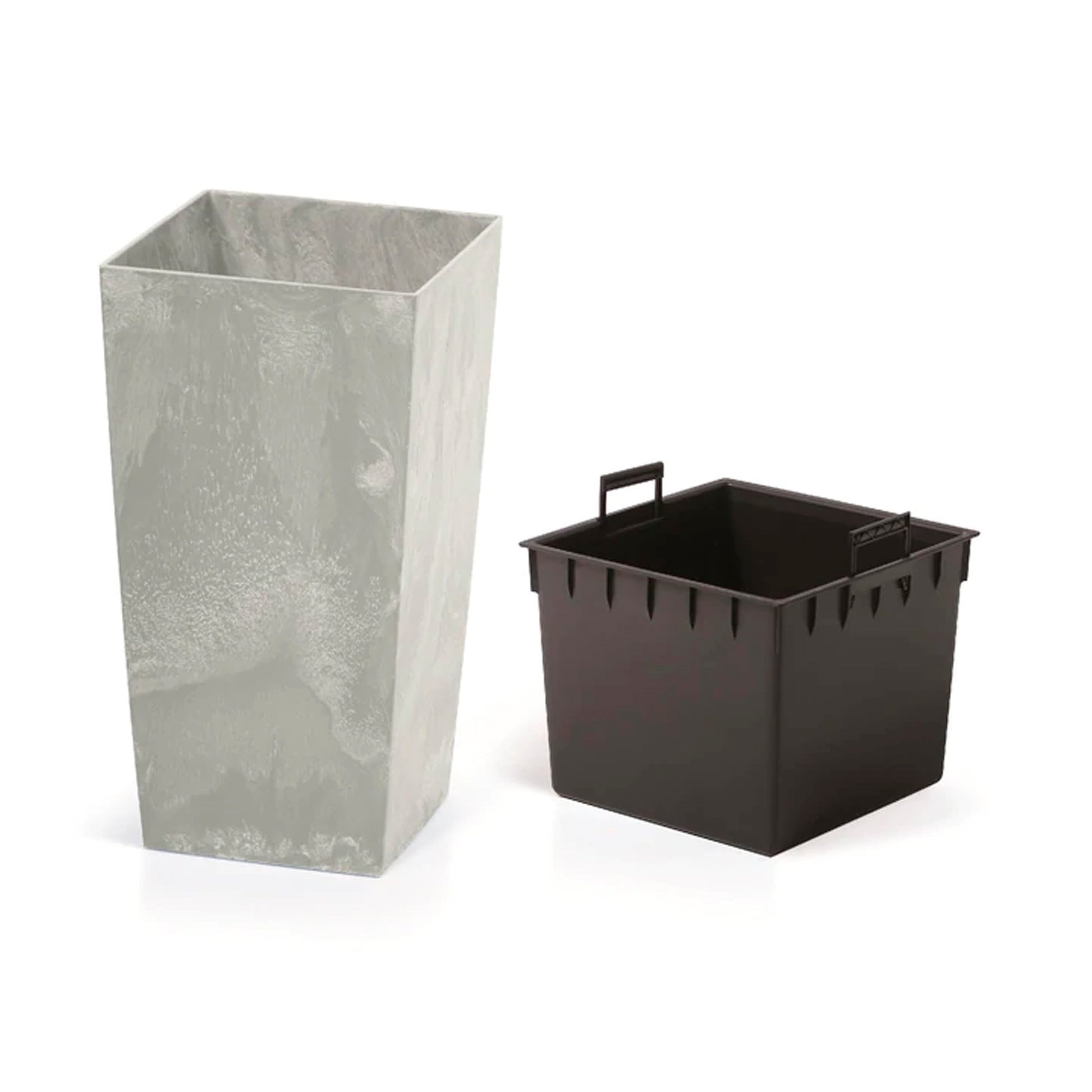 Maceta Urbi Square Beton Effect 2l., Dimensiones (mm) 126x126x200, Color Hormigón