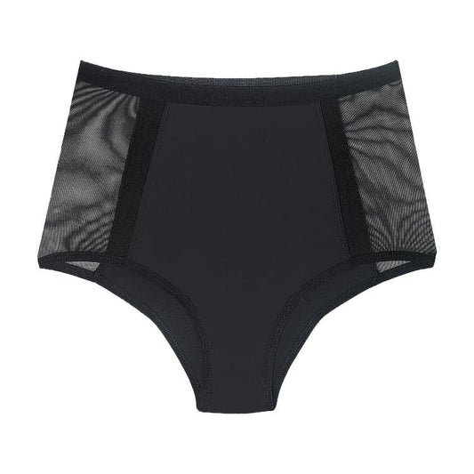 Cueca menstrual de cintura alta com fluxo ligeiro, tamanho L