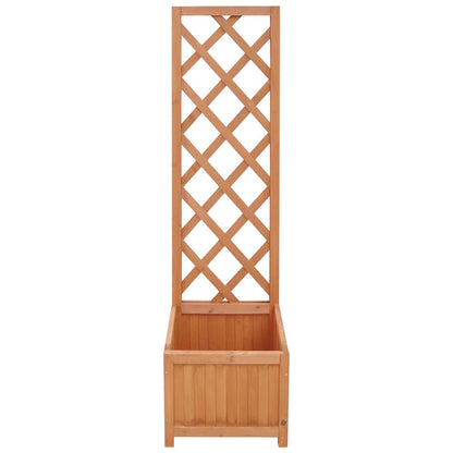 Jardinera Con Enrejado 40x30x135 Cm Madera Maciza De Abeto_3
