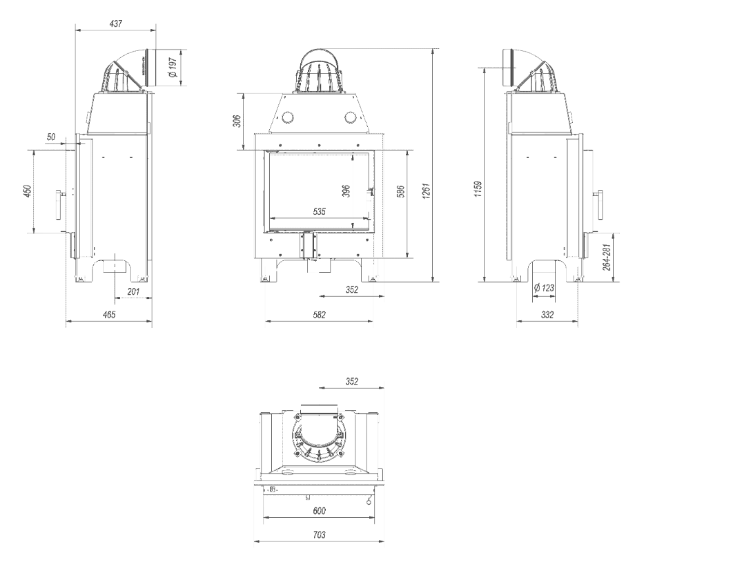 Bricosol Chimenea De Leña De Acero Kratki Mbm 10 Kw Ø 200_0