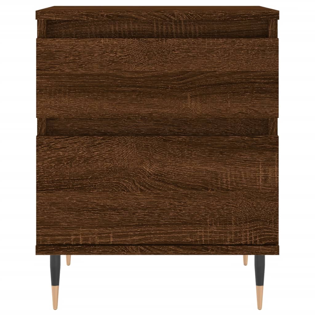 Mesitas Noche 2 Uds Madera Ingeniería Marrón Roble 40x35x50 Cm_4