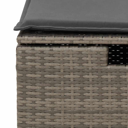 Set De Sofás De Jardín 7 Pzas Con Cojines Ratán Sintético Gris / Vetonek_1