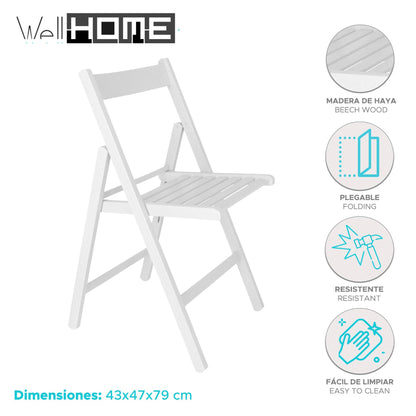Set De 4 Sillas Bas Blancas (43x47x79cm) - Modernas Y Versátiles Para Cualquier Espacio_1