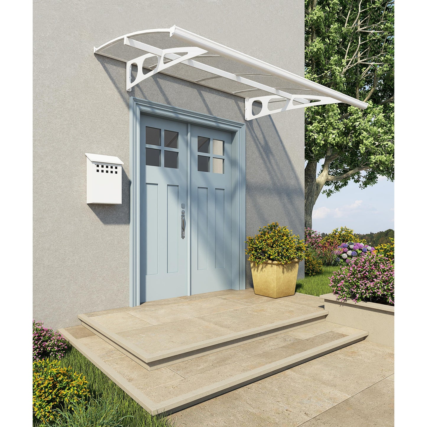 Marquise de porta Bordeaux 2224x140 cm 