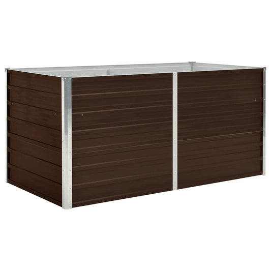 Mesa De Cultivo De Acero Galvanizado Marrón 160x80x77 Cm_0