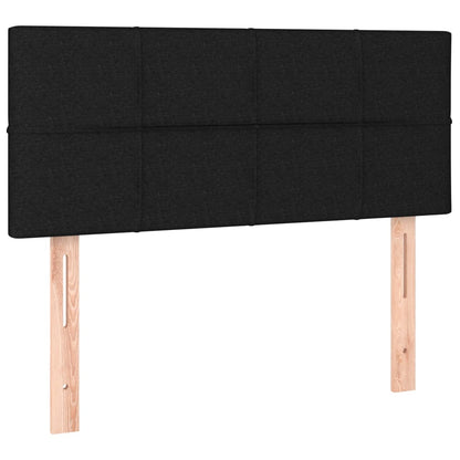 Cama Box Spring Colchón Y Luces Led Tela Negro 90x190 Cm / Vetonek_2