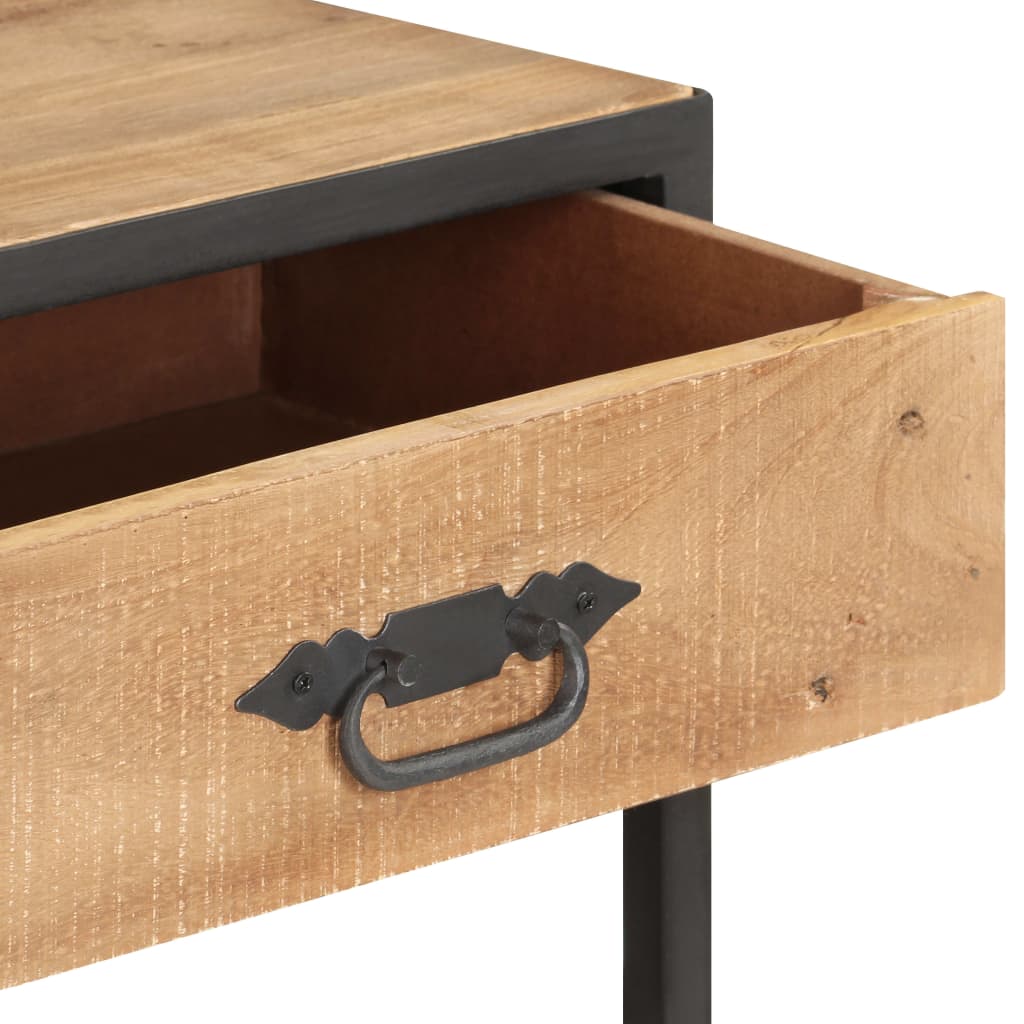 Mesa Consola De Madera Maciza Reciclada 90x35x74 Cm_3