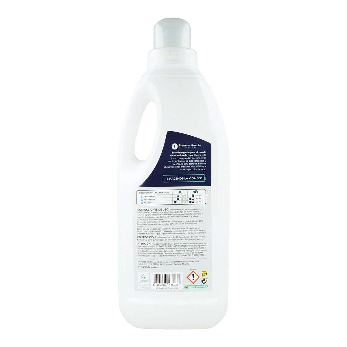 Detergente líquido para roupa Planeta Huerto ECO sem perfume 1,5 litros