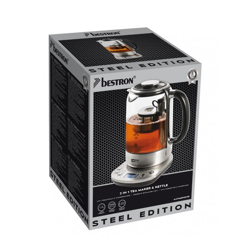 Tetera Y Hervidor De Agua Bestron Aatm800ste 1,7 L 2200 W Inox_2