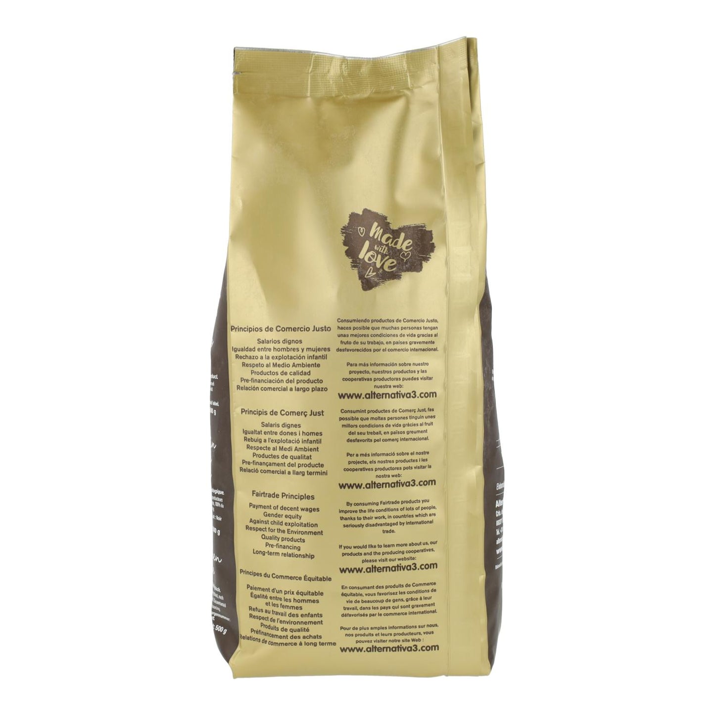 Grãos de café biológicos alternativos Forte, 500g