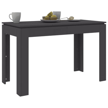 Mesa De Comedor De Madera Contrachapada Gris 120x60x76 Cm_1