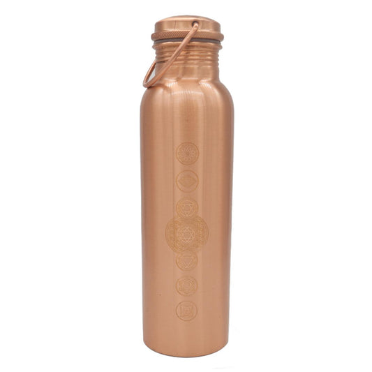 Garrafa de cobre Chakras Indiaveda 900 ml