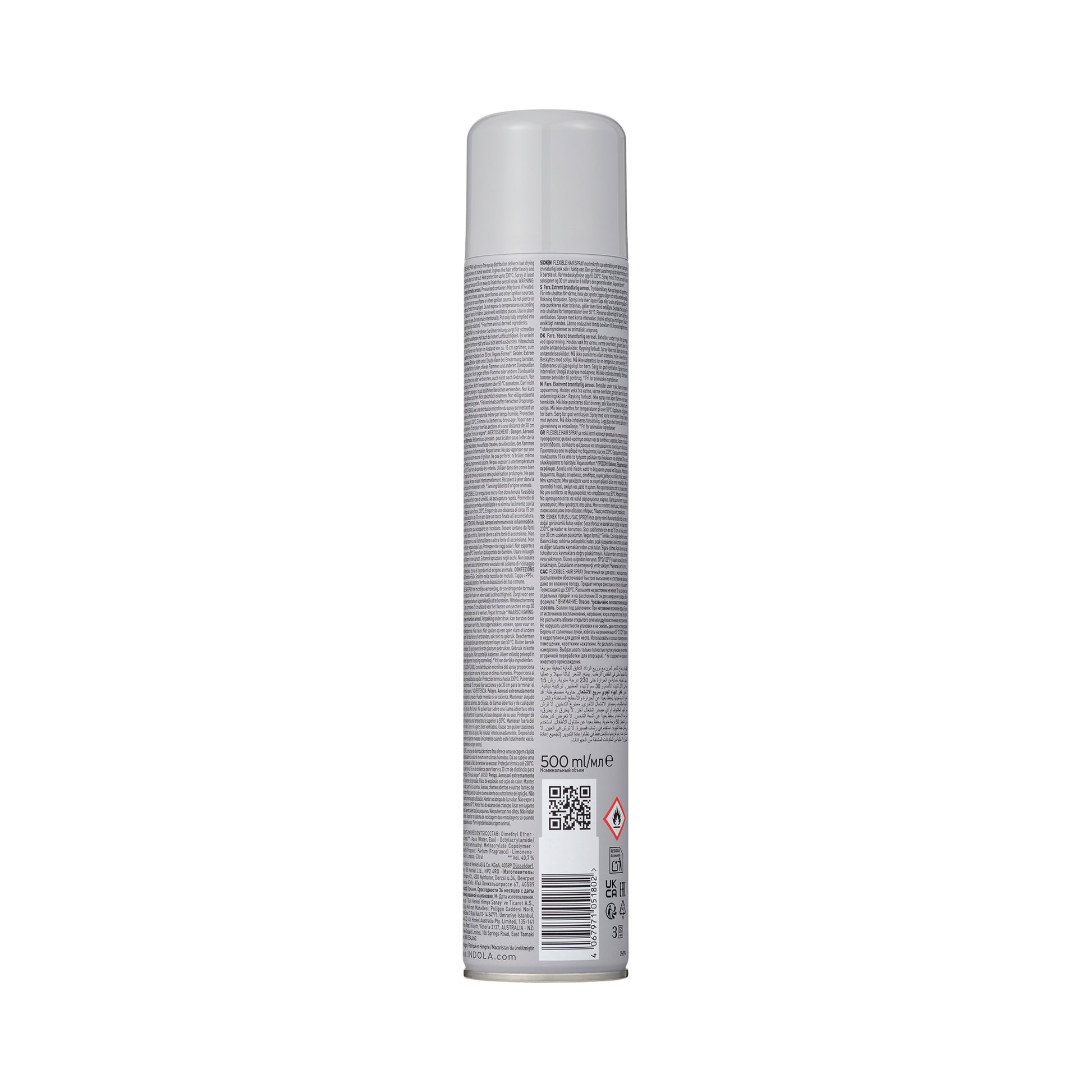 Indola Laca Profesional De Fijación Flexible Sin Residuos 500ml_2