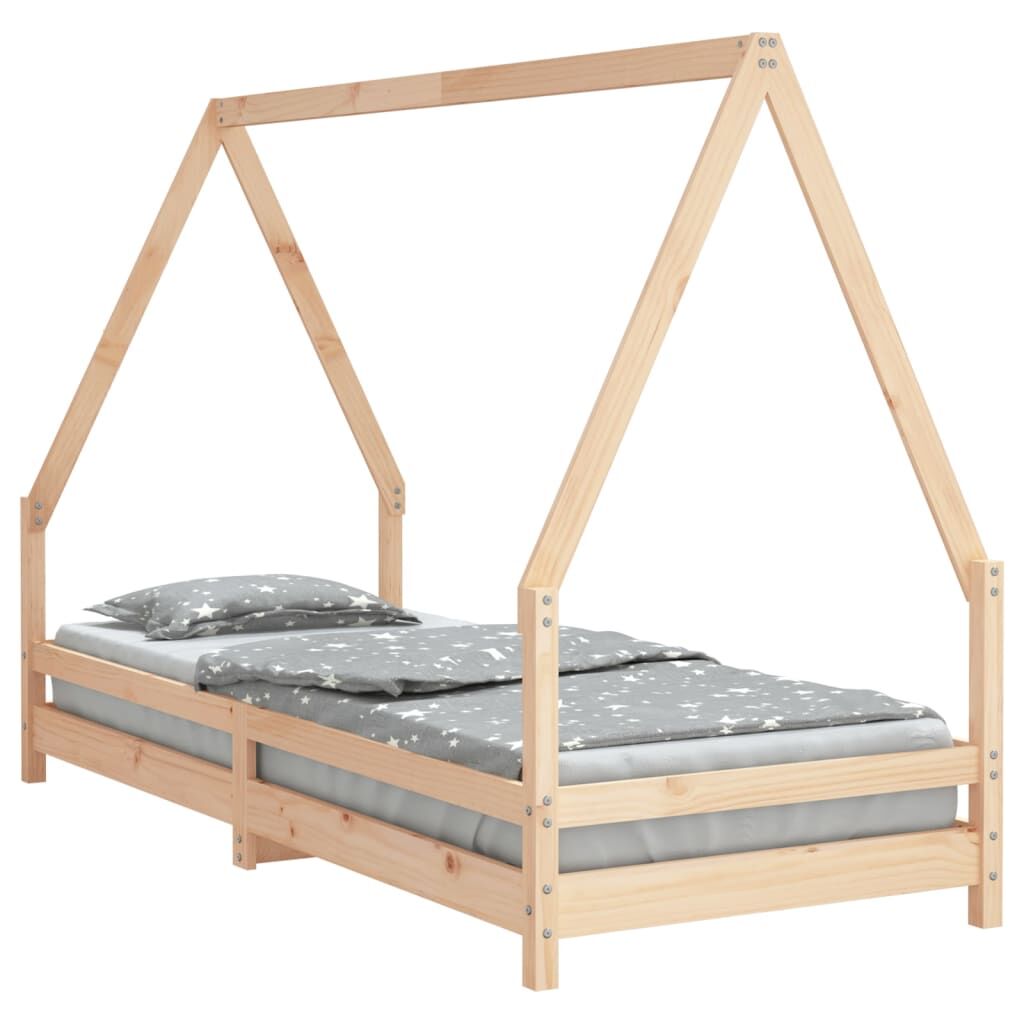Vidaxl Estructura De Cama Para Niños Madera Maciza De Pino 80x200 Cm_0