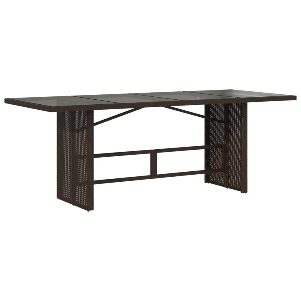 Set De Mesa Y Sillas Jardín 9 Piezas Y Cojines Ratán Pe Marrón / Vetonek_3