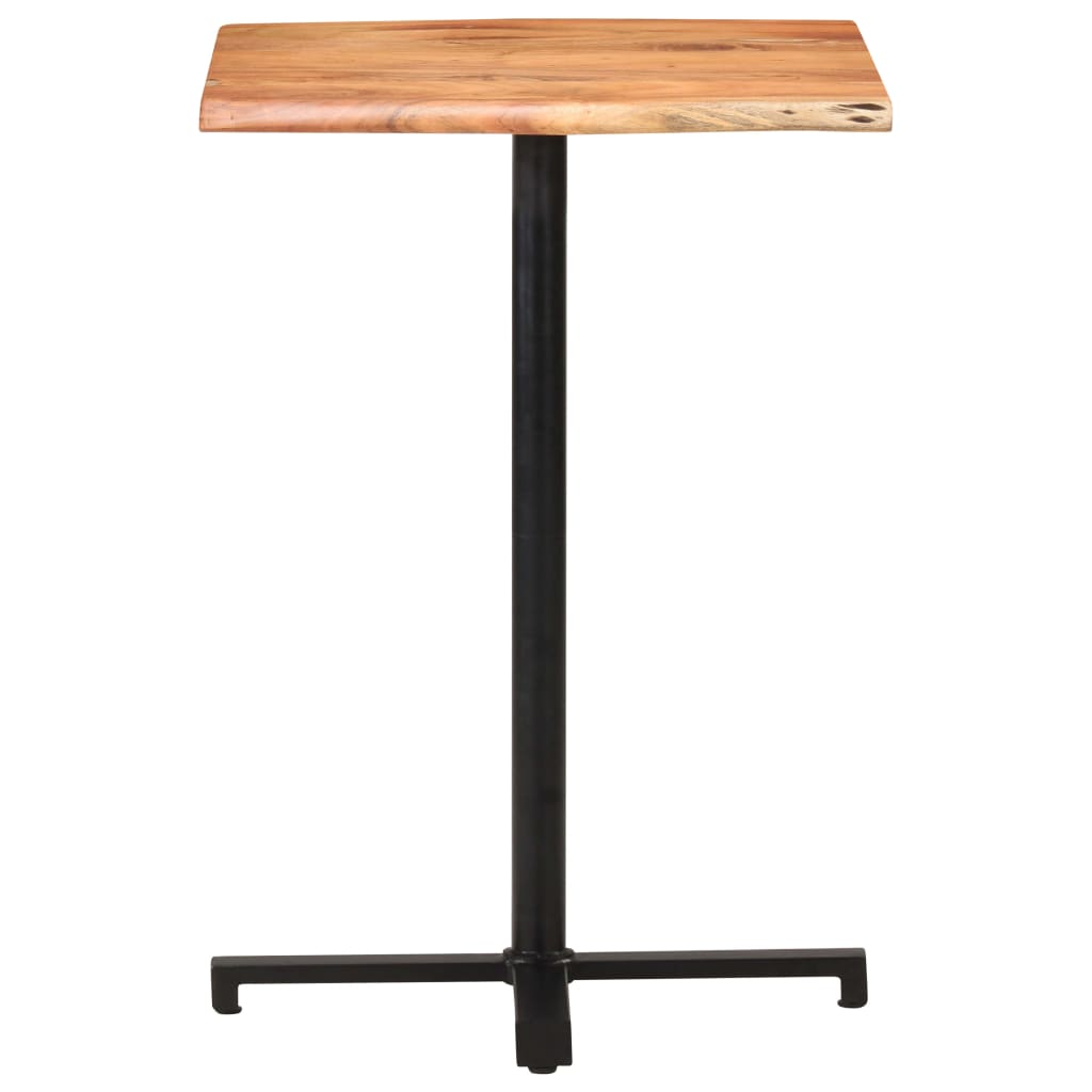 Mesa Alta De Bar Borde Natural Madera Maciza Acacia 60x60x110cm_0