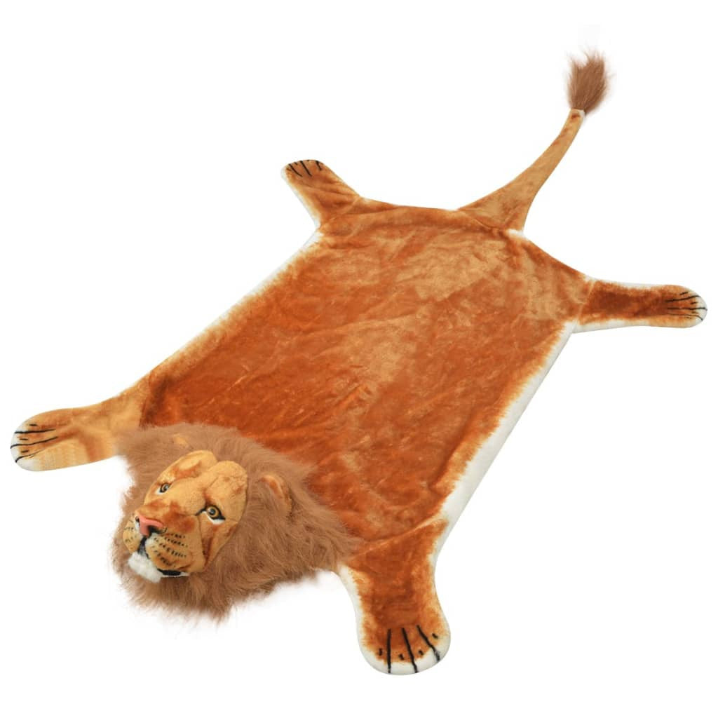 Vidaxl Alfombra Afelpada De León 205 Cm Marrón_0