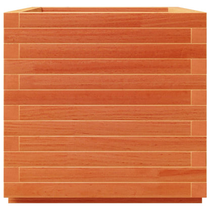 Jardinera Madera Maciza De Pino Marrón Cera 50x50x49,5 Cm_5