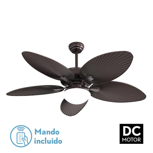 Ventilador Dc Borasco 24w Marron 5 Asp.6 Vel.132d 2950lm Remoto.memoria Y Temp.3000-4000-6000k_0