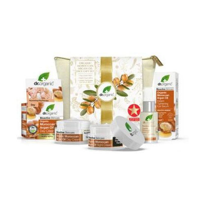 Kit de oferta facial com óleo de argão Dr. Organic