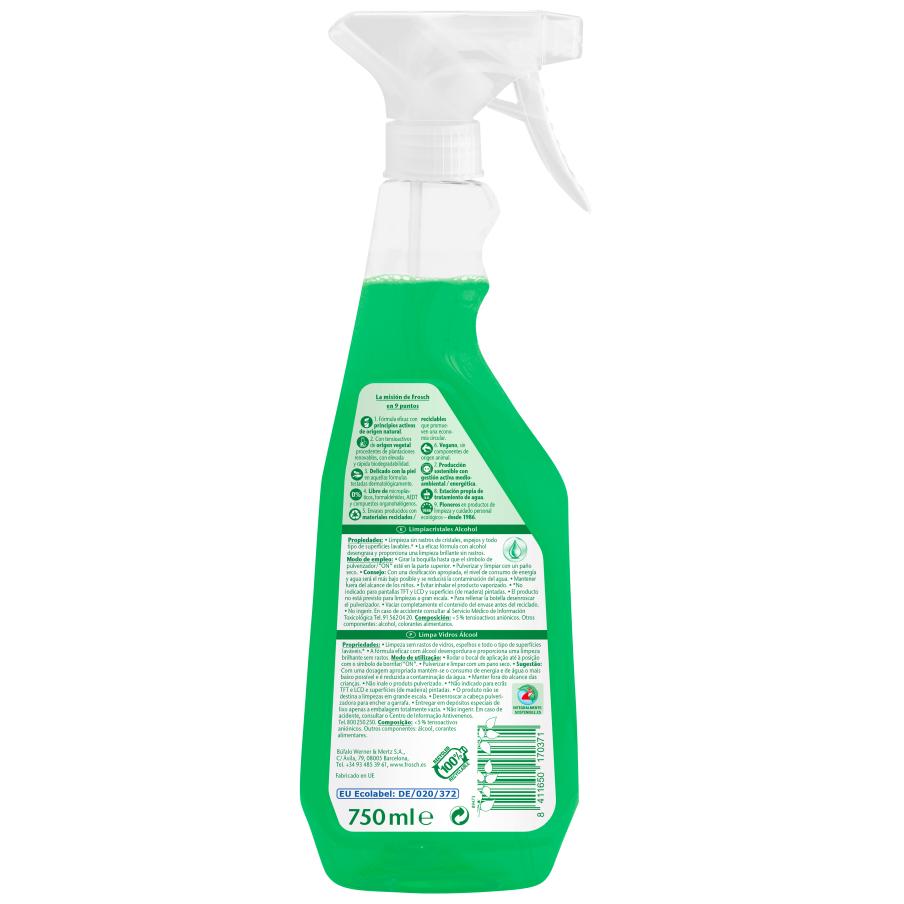 Embalagem de 10x Limpa Vidros Frosch 750 ml