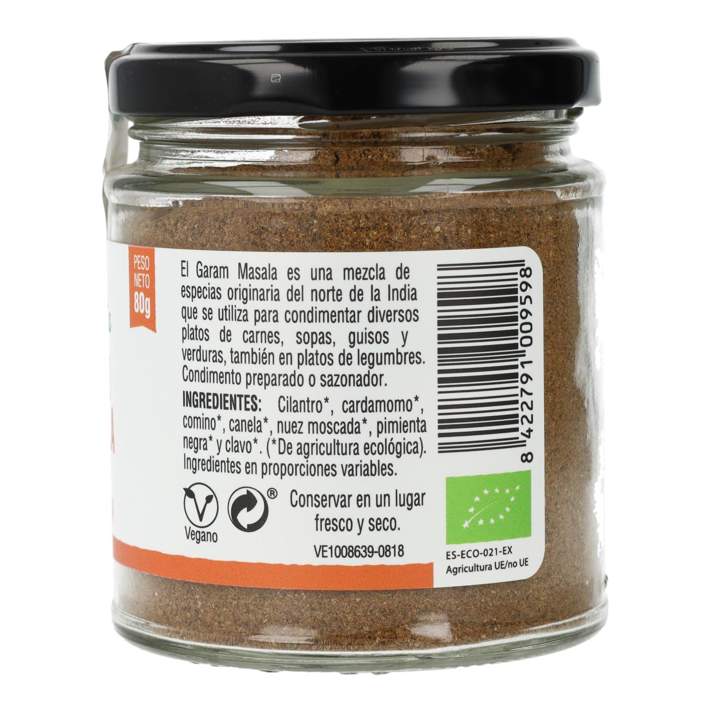 Garam Masala en Polvo Bio Vegetalia 80g