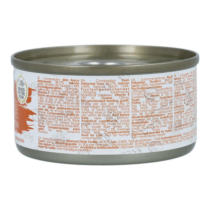 Pack 24x Kit Cat Lata Gravy - Atún & Salmón 70 g Comida húmeda para gatos en salsa