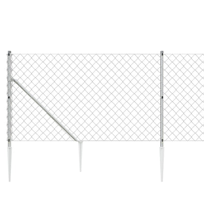 Cerca De Alambre Con Pinchos De Anclaje Plateado 1,1x25 M / Vetonek_3