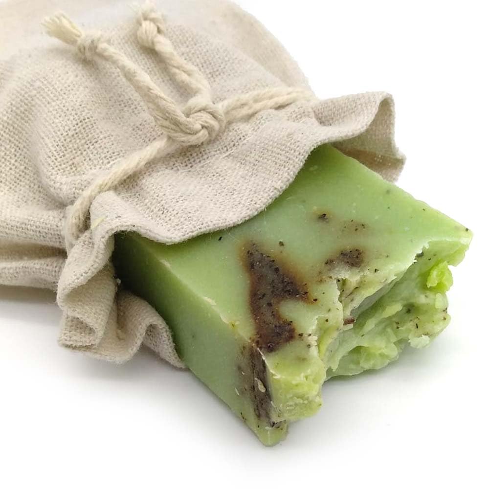 Jabón Natural Árbol Té 90g En Bolsa Regalo De Yute - Piel Mixta Y Grasa - Para Higiene Íntima. Evita Aparición De Hongos_0