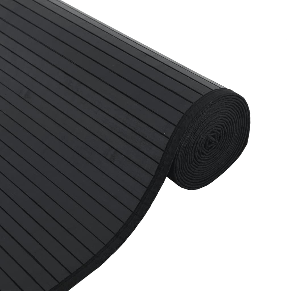 Alfombra Rectangular Bambú Negro 100x400 Cm / Vetonek_0