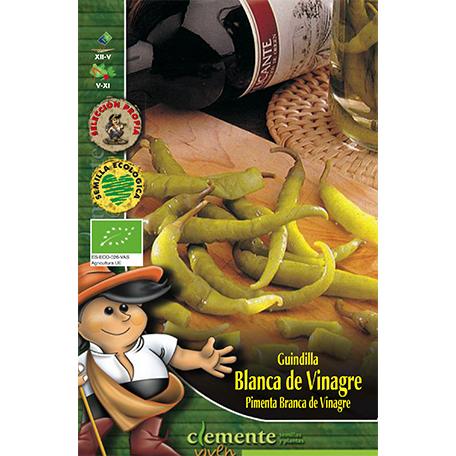 Sementes orgânicas pequenas de pimenta vinagre branco