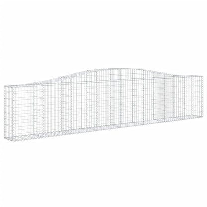 Cestas De Gaviones 25 Uds Forma De Arco Hierro 400x30x80/100 Cm_2