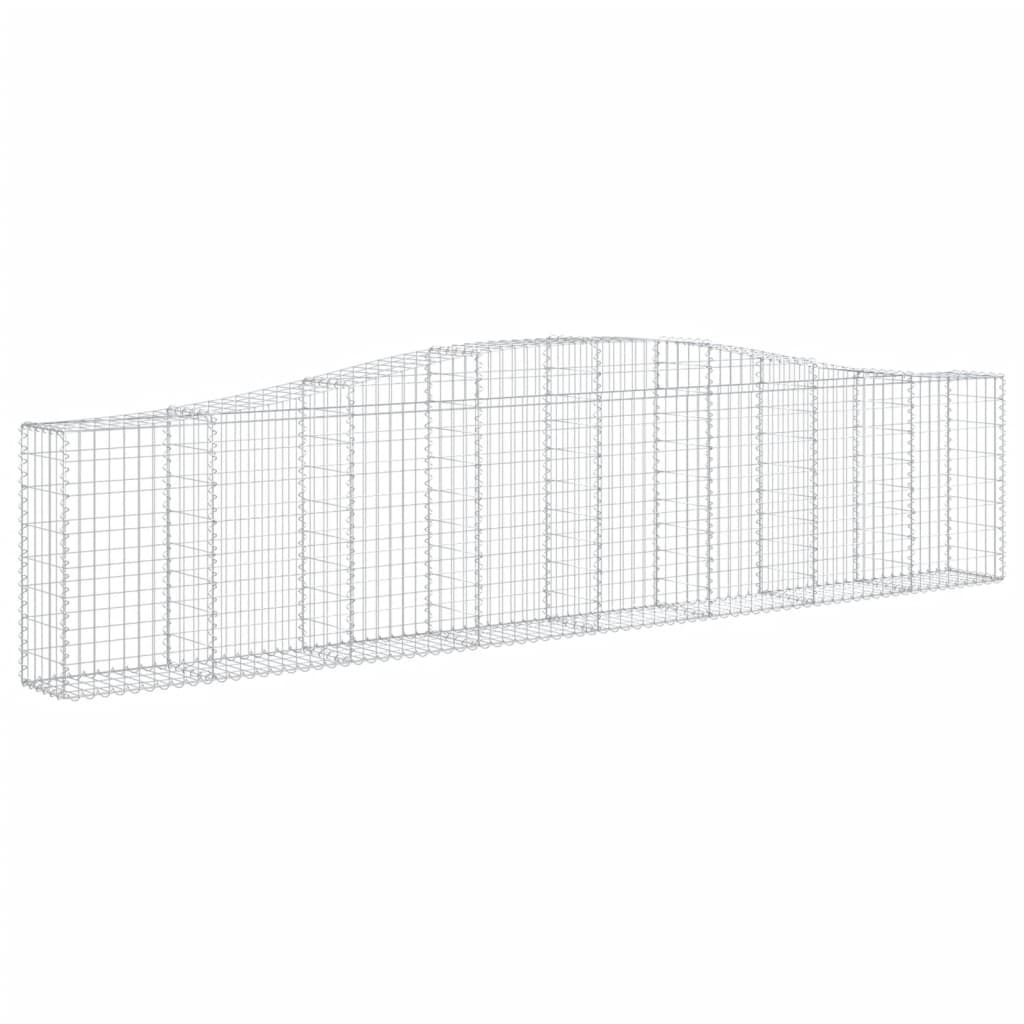 Cestas De Gaviones 15 Uds Forma De Arco Hierro 400x30x80/100 Cm_2