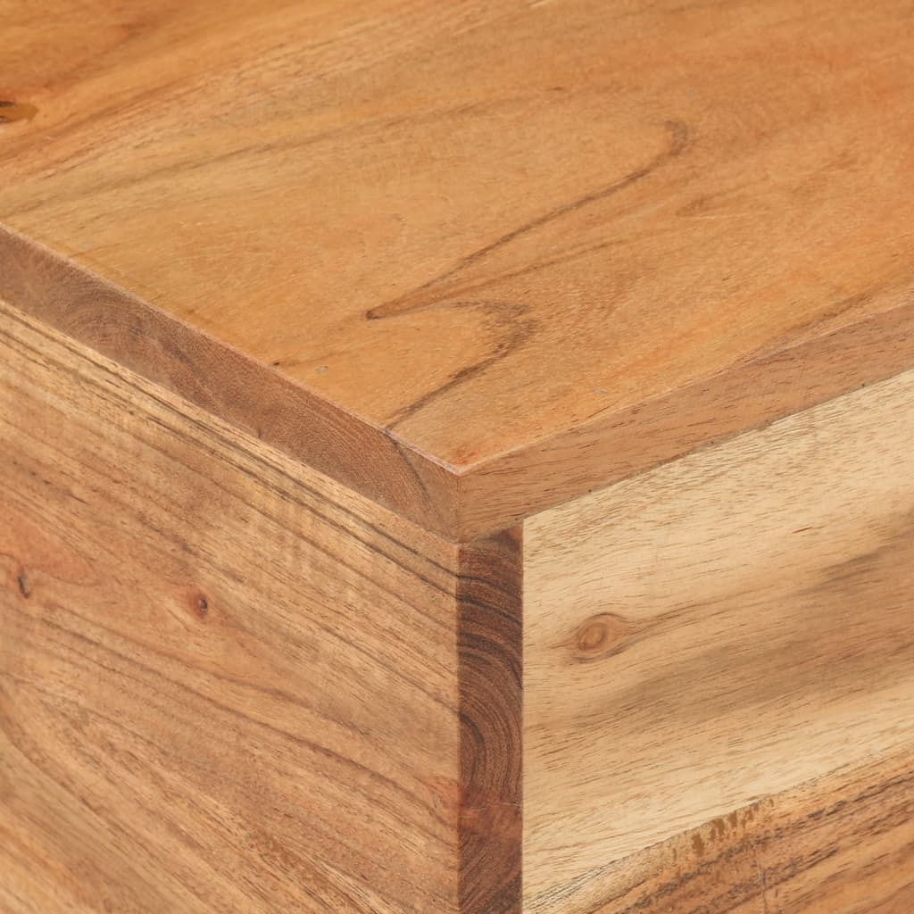 Mesa Auxiliar De Madera Maciza De Acacia 30x30x33 Cm_2