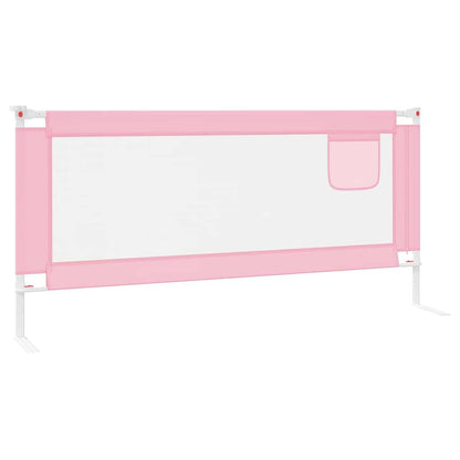Vidaxl Barandilla De Seguridad Cama De Niño Rosa Tela 200x25 Cm_4